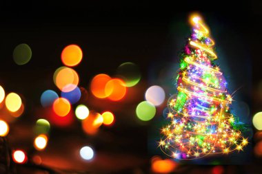 Noel ağacı renkli ışıklar