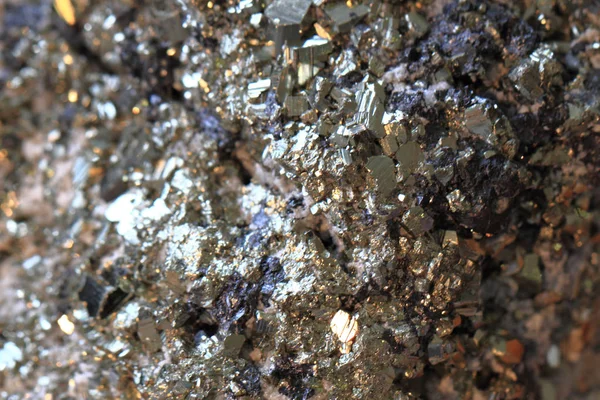 Fundo de pirita mineral — Fotografia de Stock