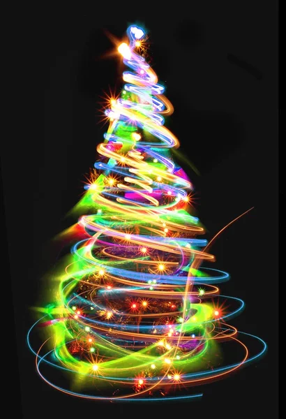 색상 크리스마스 트리 — 스톡 사진