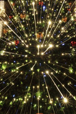 soyut Noel ağacı ışıkları 