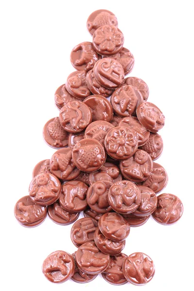 Árbol de chocolates de Navidad aislado —  Fotos de Stock