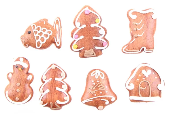 Noel gingerbread izole — Stok fotoğraf