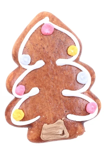 Tree as christmas gingerbread isolated — Stock Photo, Image