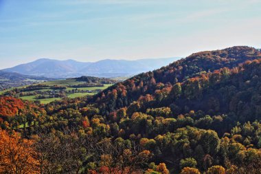 sonbahar çek ve Moravyalı ülke güzel arka plan olarak