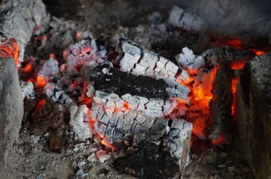 sıcak şömine doku güzel arka plan olarak