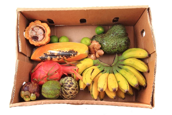 Papaya annona banana pitahaya — Foto de Stock