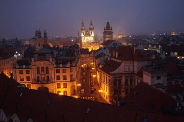 eski klementinum Kulesi Prag'dan görüntülemek