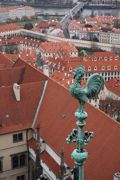 Gotyckie Praga od starego zamku — Zdjęcie stockowe