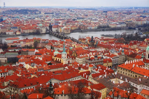 Gothic Prague from the old castle — Stock Photo, Image