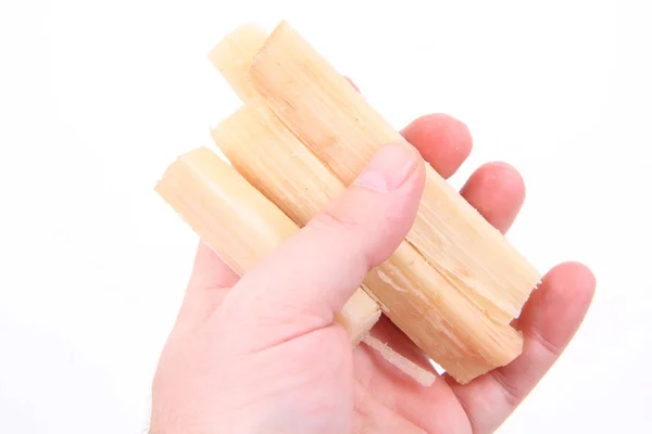 Сахарный тростник, приготовленный для еды — стоковое фото