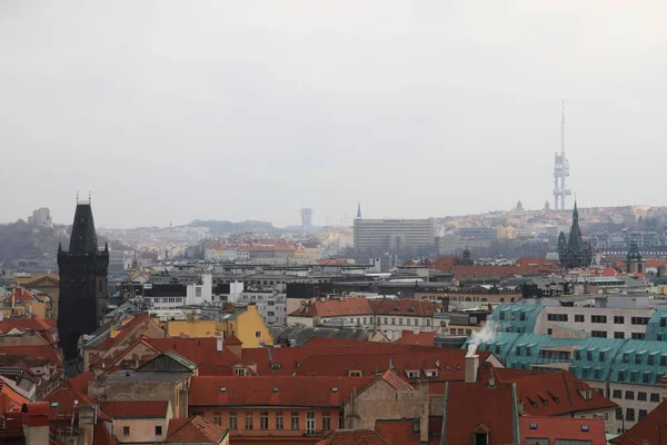 Gotyckie Praga od starego zamku — Zdjęcie stockowe