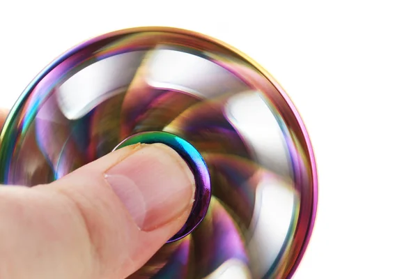 Color metal spinner toy — Stock Photo, Image