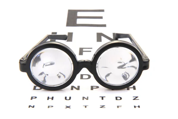 Brýle a optické testování — Stock fotografie