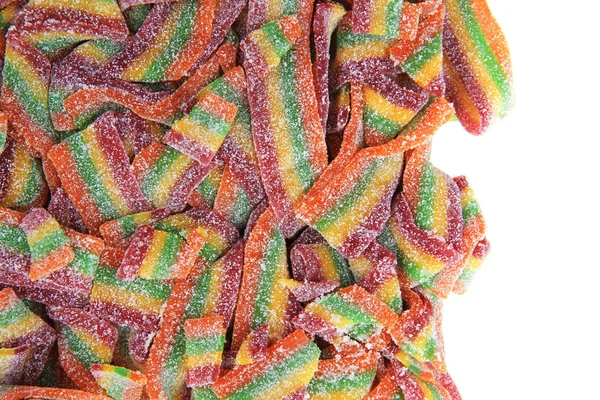 Gekleurde Suiker Stroken Als Achtergrond Voor Zeer Lekker Eten Snoep — Stockfoto