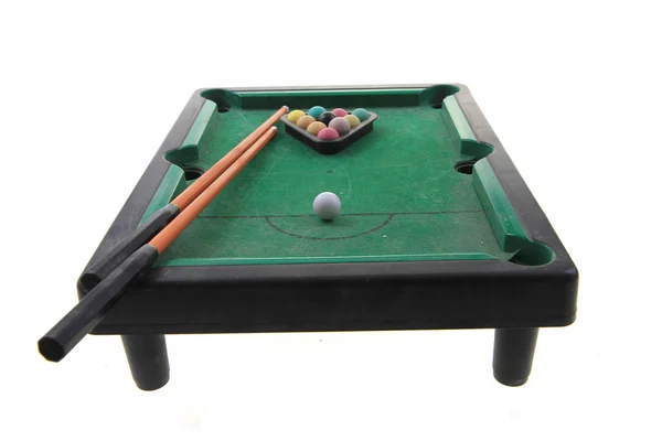 Old billiard toy table — Stock Photo, Image