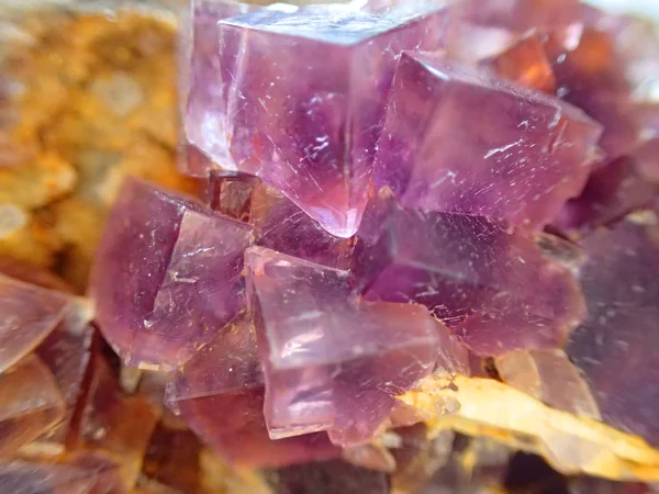 Fluorite mineral crystal texture — Stock Photo, Image