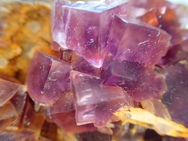 Struttura di cristallo minerale fluorite — Foto Stock