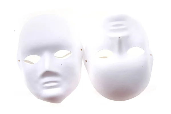Izole beyaz kağıt maskeleri — Stok fotoğraf