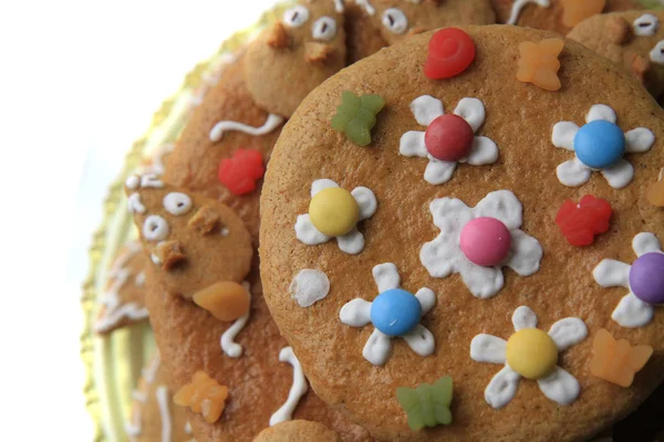 Birthday gingerbread cake — Stock Photo, Image