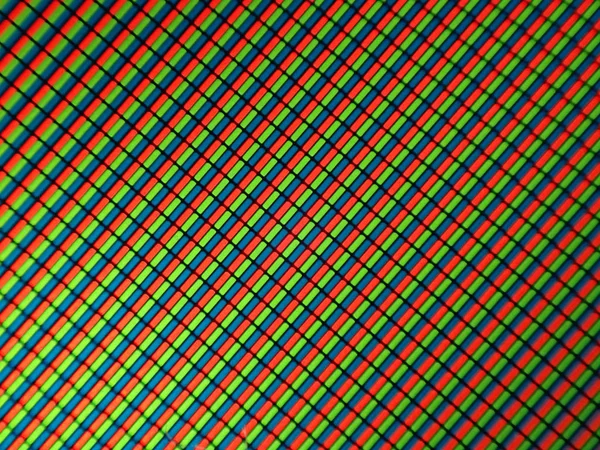 Micro foto da exposição do LCD do telefone — Fotografia de Stock