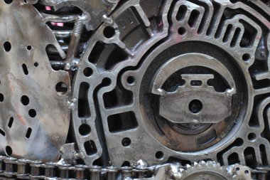 soyut motosiklet çelik arka plan