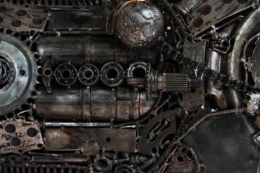 soyut motosiklet çelik arka plan