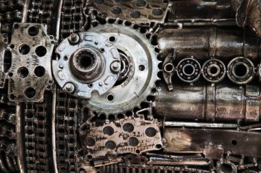 soyut motosiklet çelik arka plan