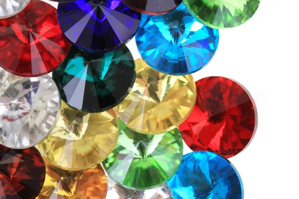 Diamantes de plástico de color aislados —  Fotos de Stock