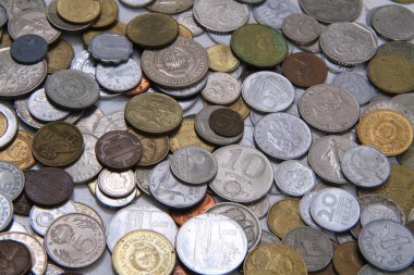 Avrupa eski sikke para arka plan