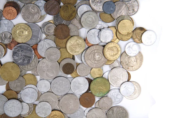 欧洲老硬币金钱背景 — 图库照片