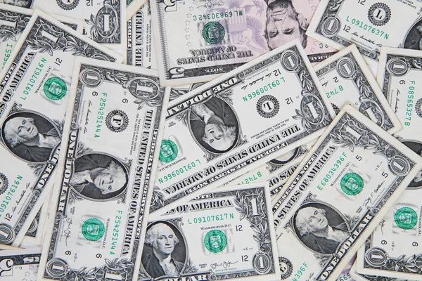 Dollarn pengar sedlar bakgrund — Stockfoto