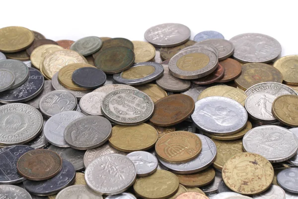 European old coins money background — Stock Photo, Image