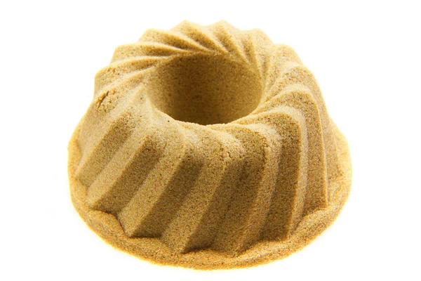 Objeto de areia bolo de sêmola isolado — Fotografia de Stock