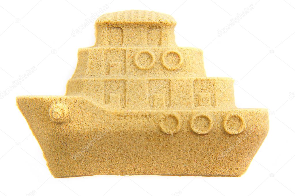 sand object boat isolated