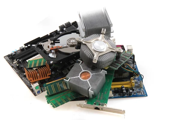 Computer parts isolated — Stock Photo, Image