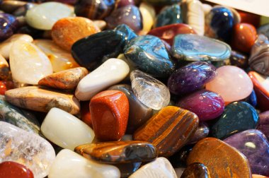 güzel arka plan olarak farklı mineral mücevher koleksiyonu