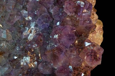 Ametist doğal mineral doku 