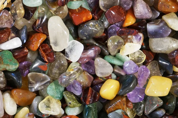 Colección de gemas minerales diferentes como fondo agradable — Foto de Stock