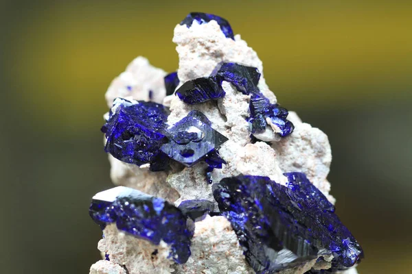 Wyłącznej azurytu minerałów kwarc — Zdjęcie stockowe