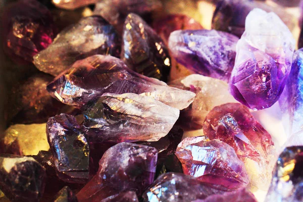 Amethyst natural mineral texture — Stock Photo, Image