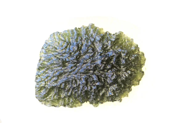 Moldavite minerale isolato — Foto Stock