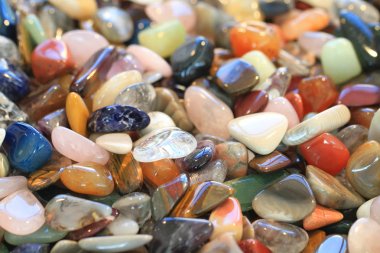 güzel arka plan olarak farklı mineral mücevher koleksiyonu