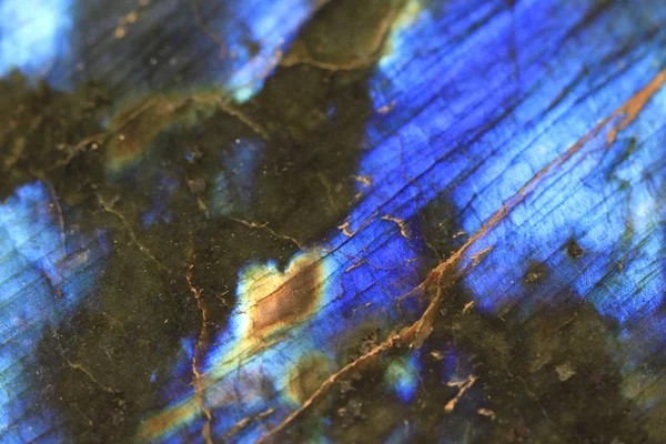 蓝色 labradorite 矿物质地 — 图库照片