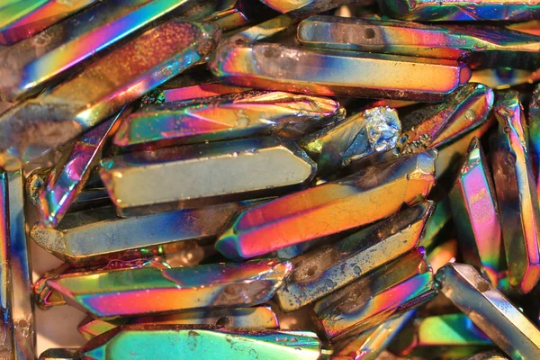 Rainbow quartz crystals — Stock Photo, Image
