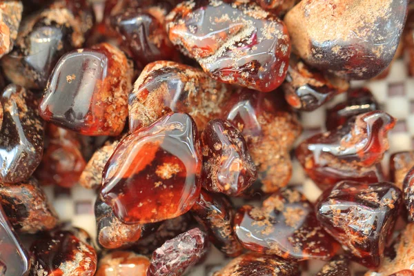 Tsjechische garnet minerale textuur — Stockfoto