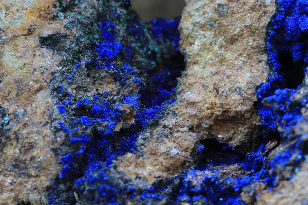 Textura mineral azul azurita —  Fotos de Stock