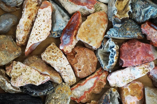 Coleção de ágata mineral — Fotografia de Stock