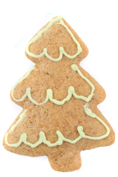 Christmas gingerbread tree isolated — Stock Photo, Image