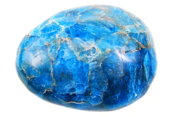 Blauwe apatiet minerale geïsoleerd — Stockfoto