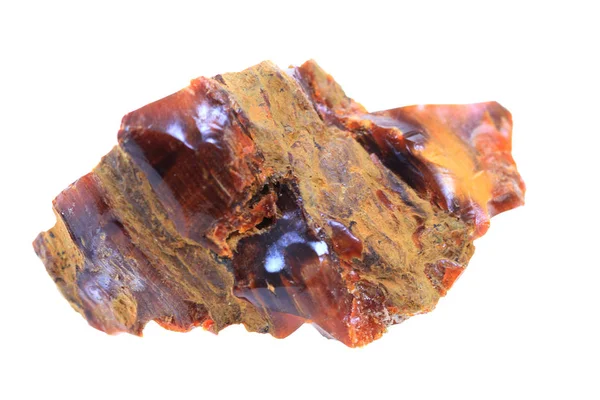 Houten opaliet mineraal geïsoleerd — Stockfoto